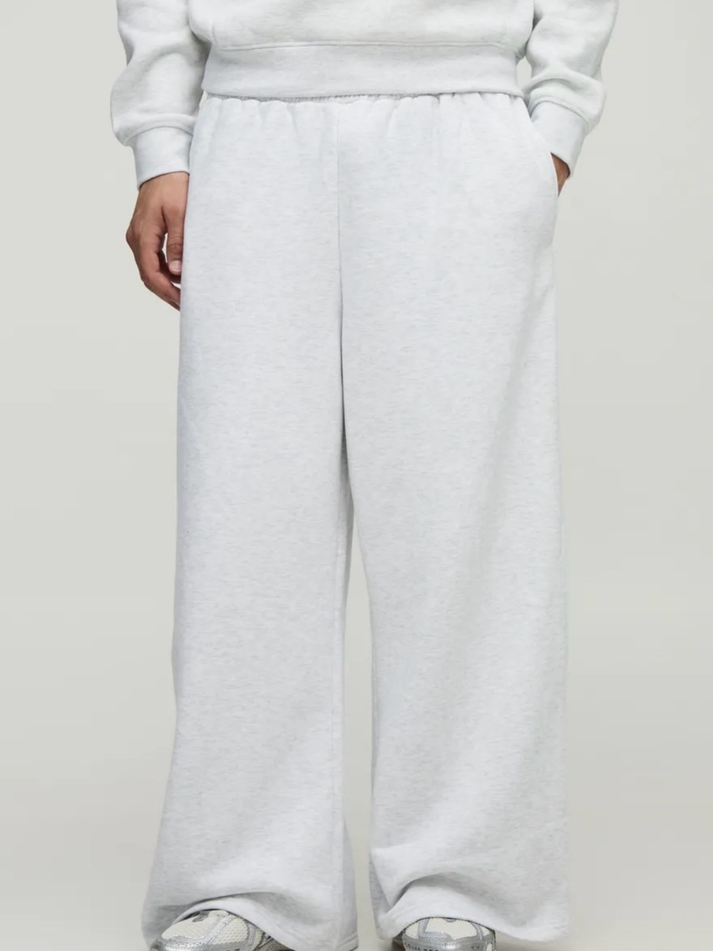Wide-Leg Men's Sweatpants in Light Heather Gray